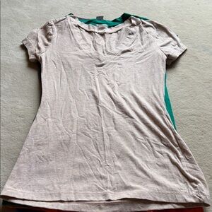 Zenana Outfitters Light Brown V-Neck Tee new no tags longer length